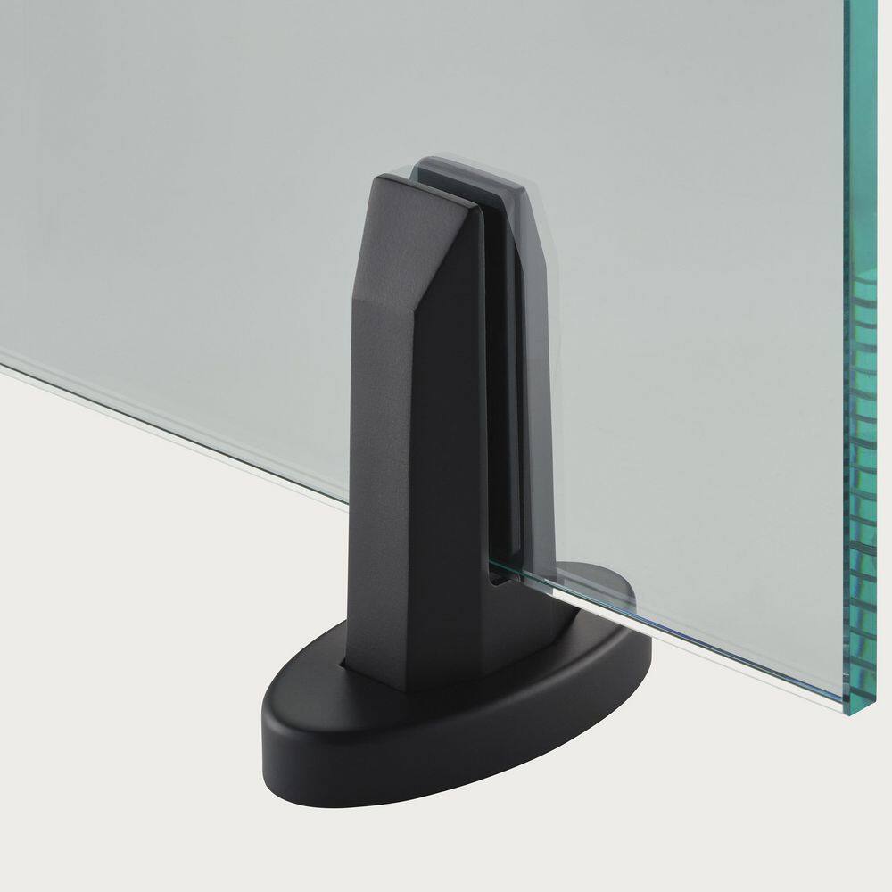 2.3 in. x 4.9 in. x 5.8 in. Black Stainless Steel Oval Baseplate Glass Railing Spigot for 1/2 in. Glass Thickness price history on PriceWatchPro