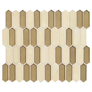 Pixie Gold Hand Crafted 9.82 in. x 11.52 in. Glossy Glass Wall Tile (7.9 sq. ft./Case)