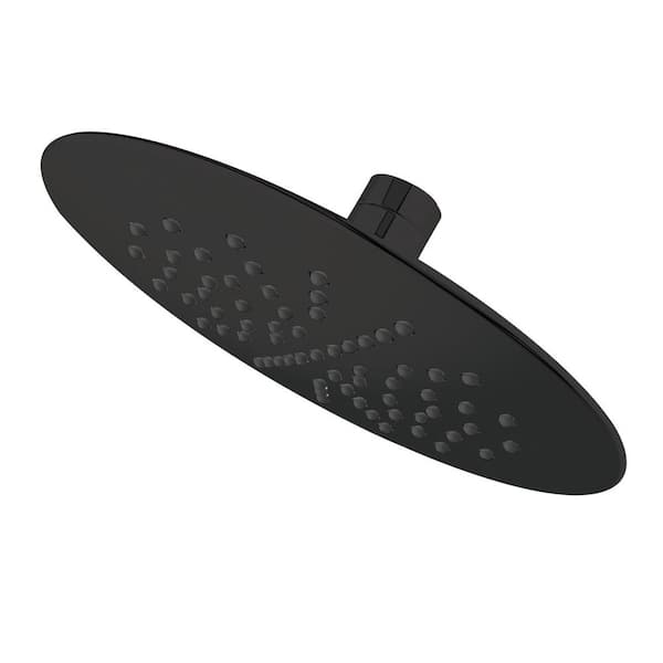Kingston Brass Showerscape 1-Spray Patterns 6.94 in. Wall Mount Rain Fixed Shower Head in Matte Black