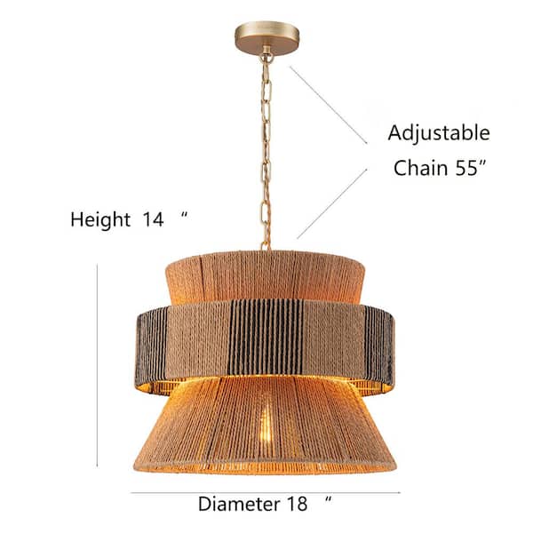 ELE Light & Decor Lennox 4-Light 3-Tier Coastal Chandelier