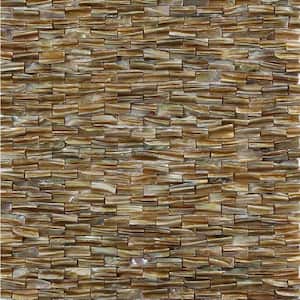 Baroque Pearl 3D Brick Pattern 12 in. x 12 in. x 2 mm Pearl Glass Mosaic Tile