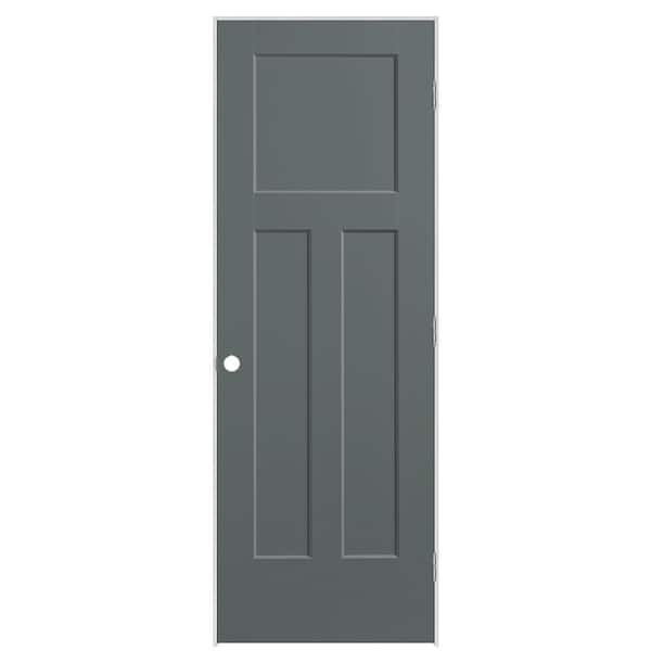 Masonite 28 in. x 80 in. 3-Panel Winslow Left-Hand Solid Core Cordite Molded Composite Single Prehung Interior Door
