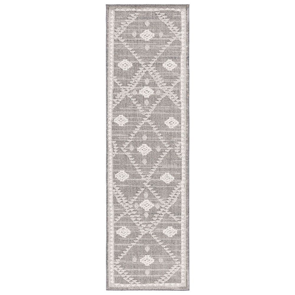 Global Dark Gray/Ivory 2 ft. x 8 ft. Aztec Diamond Indoor/Outdoor Runner Rug price history on PriceWatchPro