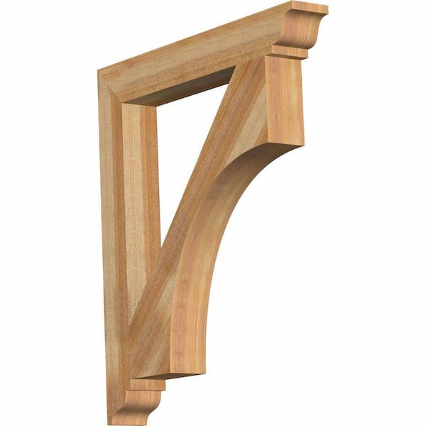 Ekena Millwork 4 in. x 34 in. x 30 in. Western Red Cedar Westlake Traditional Rough Sawn Bracket