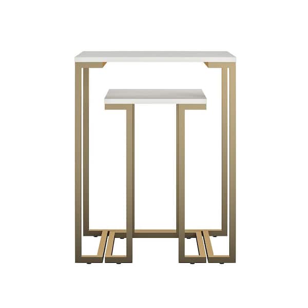 CosmoLiving by Cosmopolitan Camila White Nesting Tables