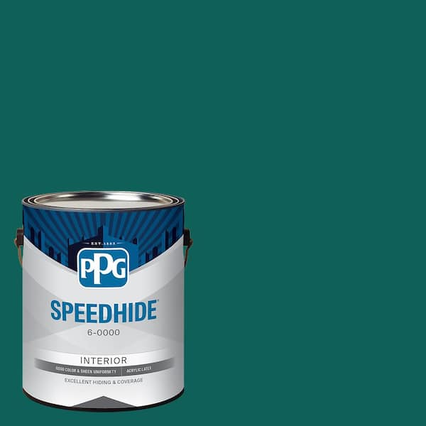 SPEEDHIDE 1 gal. PPG1142-7 Empress Teal Satin Interior Paint