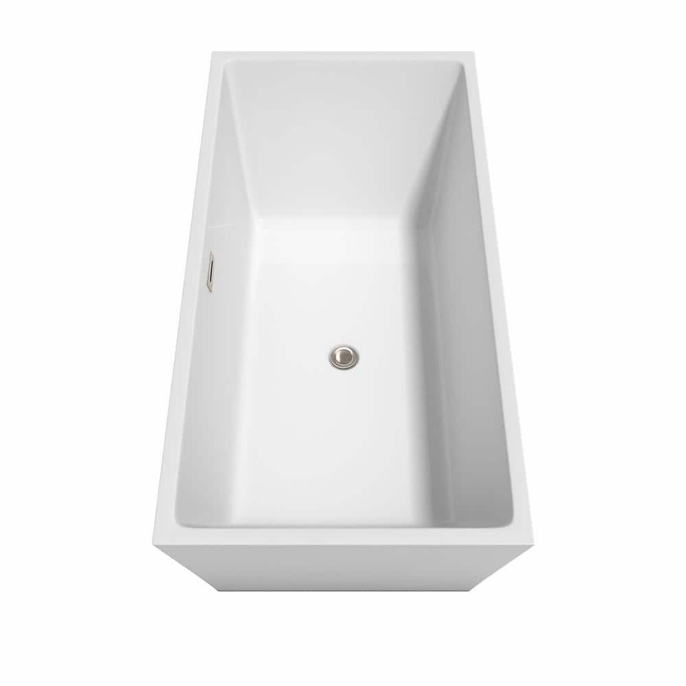 Sara 63'' White Acrylic Freestanding Soaking Bathtub