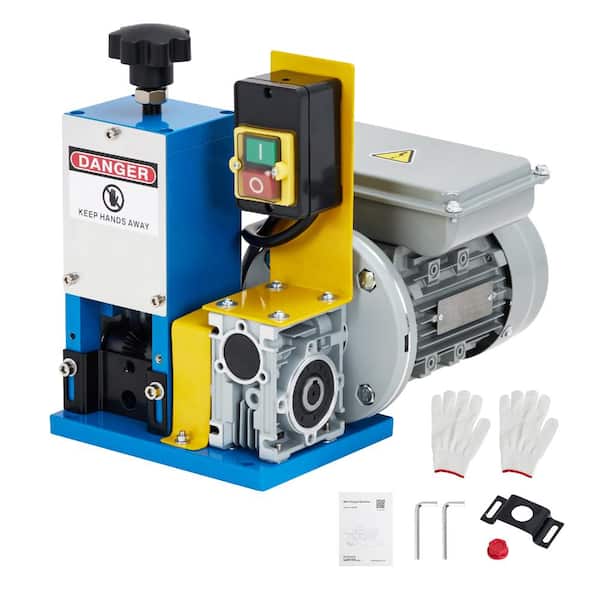 370W Automatic Electric Wire Stripping Machine with 1 Channels,10 Alloy Steel Blades for Power Cable