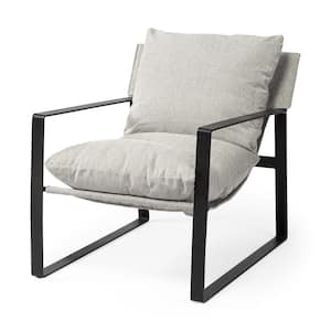 Guilia Frost Gray with Metal Frame Sling Accent Chair