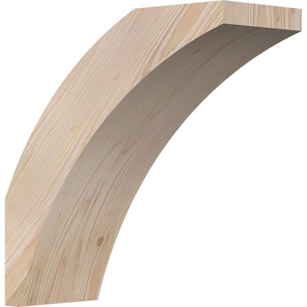 Ekena Millwork 5 1/2"W x 14"D x 14"H Thorton Smooth Knee Brace, Douglas Fir