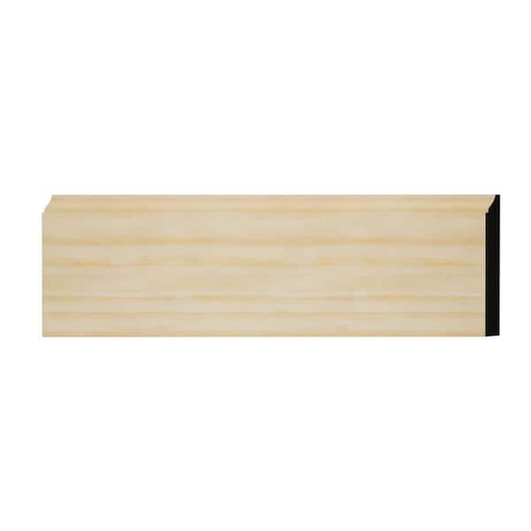 Ekena Millwork WM618 0.56 in. D x 5.25 in. W x 6 in. L Wood (Pine) Baseboard Moulding Sample