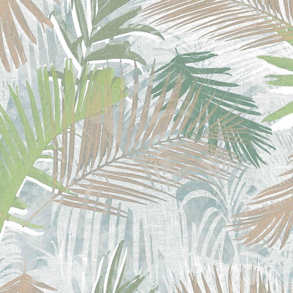 Graham & Brown Jungle Glam Green/White/Taupe Wallpaper Sample