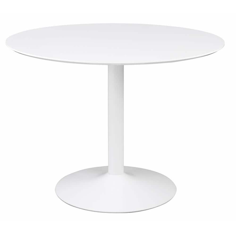 Contemporary White Round 40" Tulip Base Dining Table