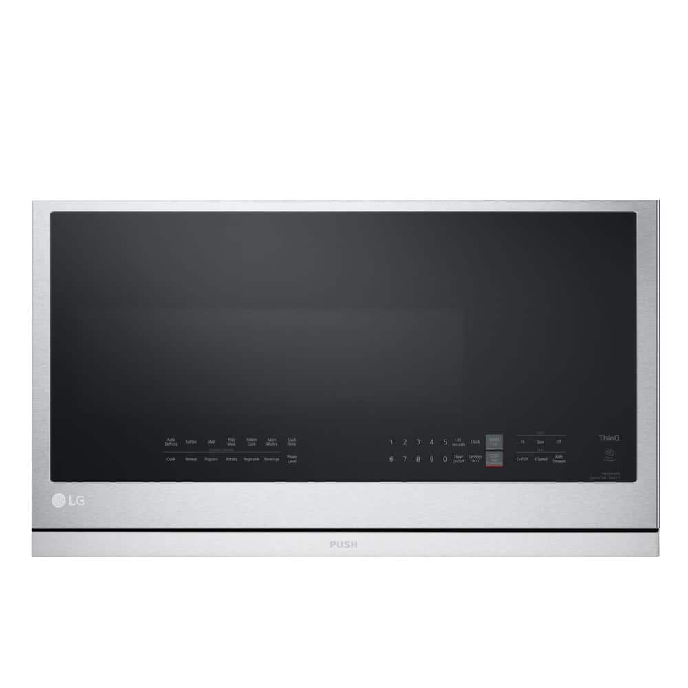 LG Extendavent 2.2-cu ft 1000-Watt Over-the-Range Microwave with Sensor  Cooking (Black Stainless Steel) in the Over-the-Range Microwaves department  at