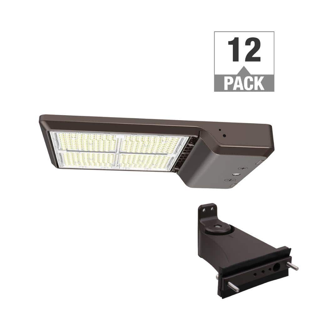 600-Watt Equivalent Integrated LED Bronze Area Light with Straight Arm Mount Kit TYPE 5 Adjustable Lumens CCT (12-Pack) price history on PriceWatchPro