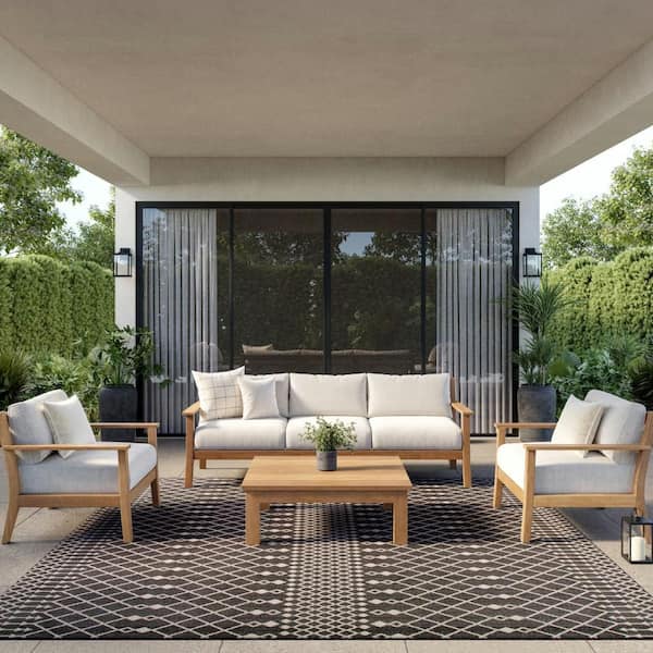 Positano Black 12 ft. x 12 ft. Moroccan Contemporary Square Area Rug