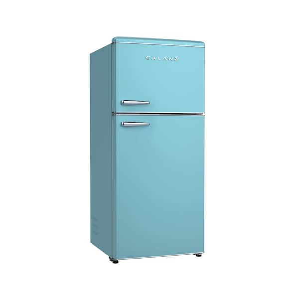 Galanz 18 cu. ft. Retro Top Mount Freezer Refrigerator with Glass