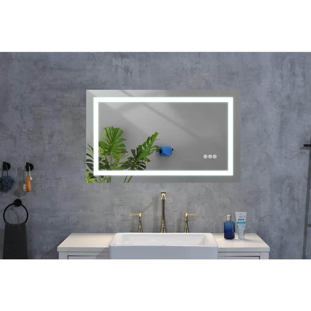 40 in. W x 24 in. H Rectangular Framed Wall Mounted Bathroom Vanity Mirror 