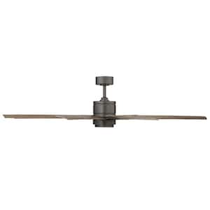Renegade 66 in. Integrated LED Indoor/Outdoor Oil Rubbed Bronze 8-Blade Smart Ceiling Fan with Light Kit and Remote