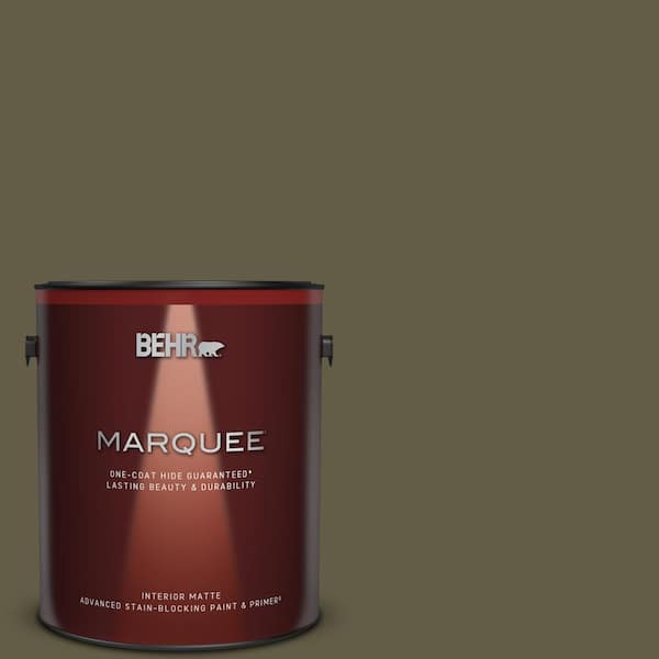 BEHR MARQUEE 1 gal. #MQ6-28 Crushed Oregano One-Coat Hide Matte Interior Paint & Primer