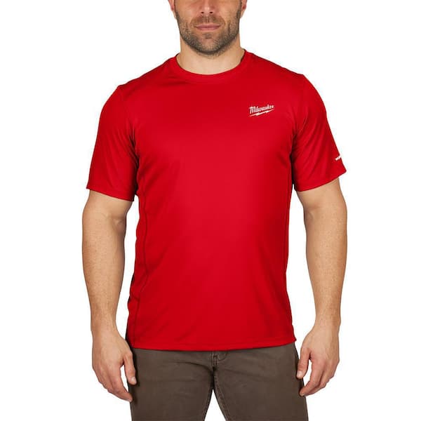 Milwaukee Men's WORKSKIN X-Large Red Lightweight Performance Short-Sleeve T-Shirt