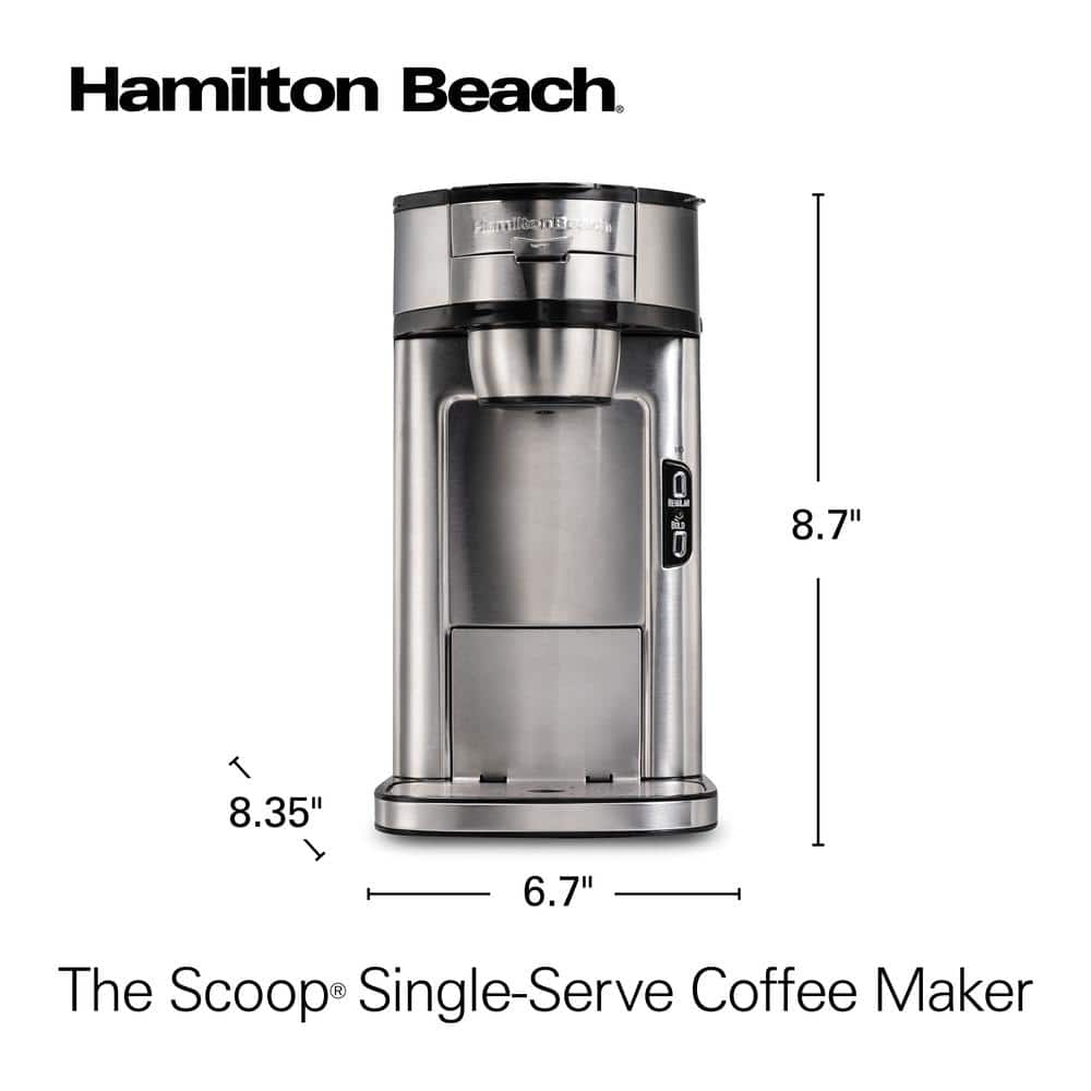 Hamilton Beach Silver Single-Serve Coffee Maker with Permanent Filter