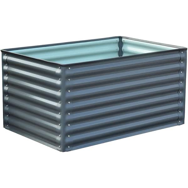 Hanover Galvanized Steel Open-Base Raised Garden Bed