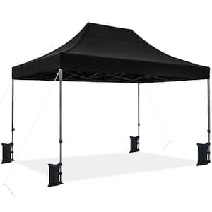 10 ft. x 15 ft. Outdoor Commercial Canopy Tent Metal Frame Black