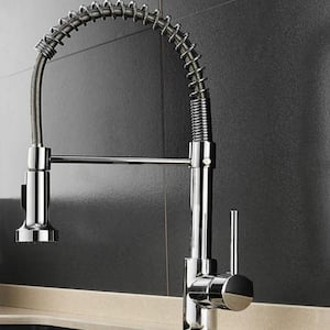Single-Handle Pull Down Sprayer Kitchen Sink Faucet in Chrome