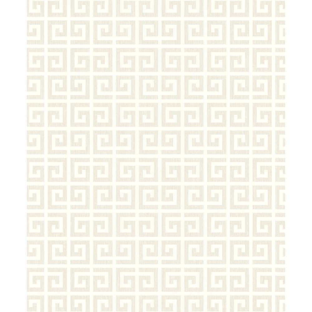 57.5 sq. ft. Metallic Oatmeal Major Greek Key Unpasted Nonwoven Paper Wallpaper Roll price history on PriceWatchPro