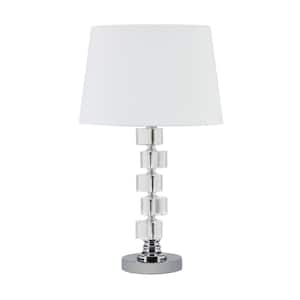 20 in. Silver Standard Light Bulb Bedside Table Lamp