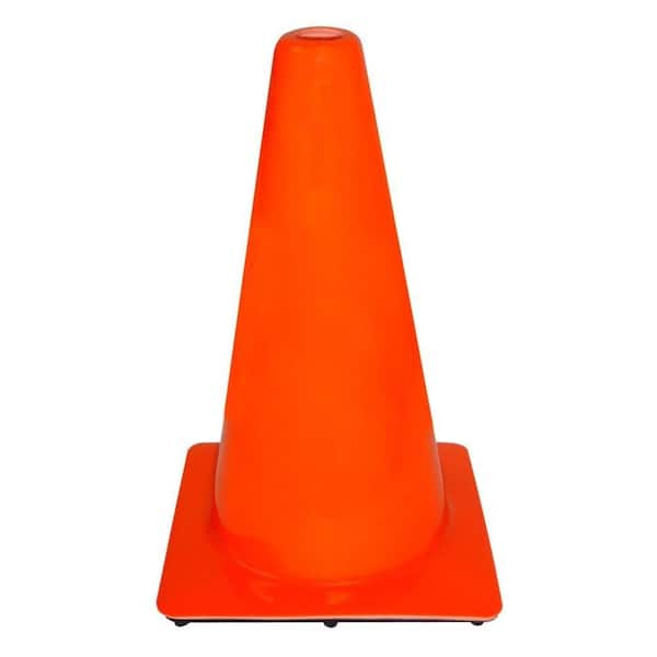 3M 18 in. Orange PVC Non Reflective Traffic Safety Cone