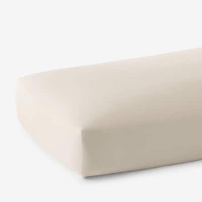 Legends Hotel Oatmeal Supima Cotton Percale Twin Fitted Sheet