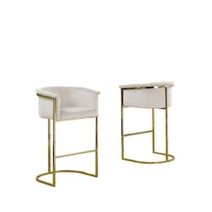 Gold and best sale cream bar stools