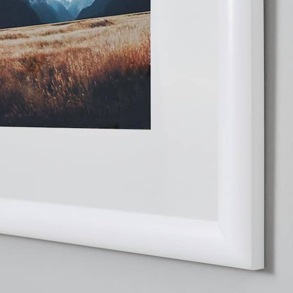 StyleWell White Modern Frame with White Matte Gallery Wall Picture