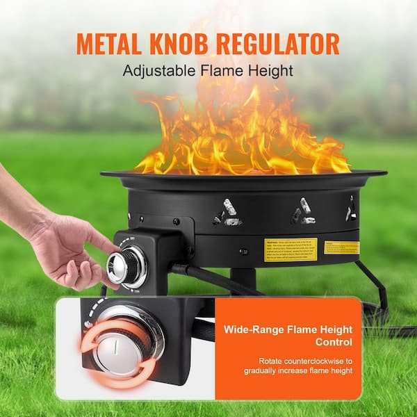 SKYSHALO Propane Fire Pit, 19 in. Diameter Outdoor Portable Gas