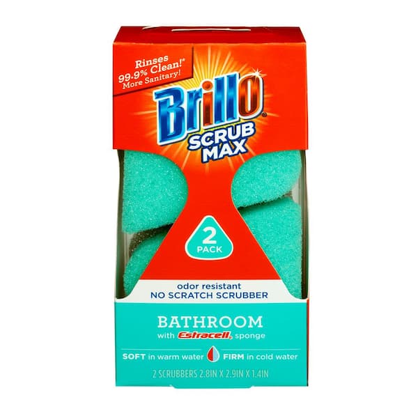 Brillo Scrub Max Bathroom Sponge (2-Count Case of 6)
