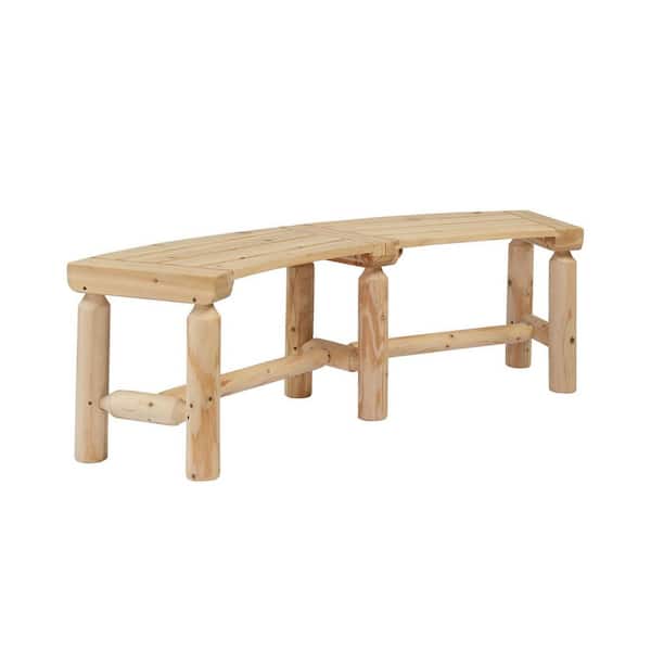 55 in. Wood Outdoor Backless Ottoman Bench