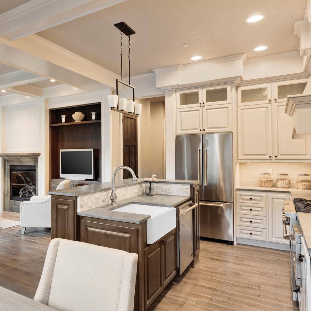 White Fireclay 24" Drop-in Farmhouse Kitchen Sink