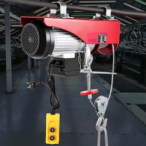 Electric Hoist 2200 lbs. Electric Chain Hoist with Steel Hook, Remote Control, Emergency Stop Switch