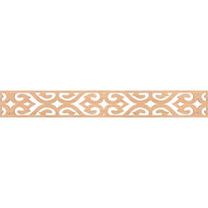 Keene Fretwork 0.25 in. D x 46.5 in. W x 6 in. L Hickory Wood Panel Moulding