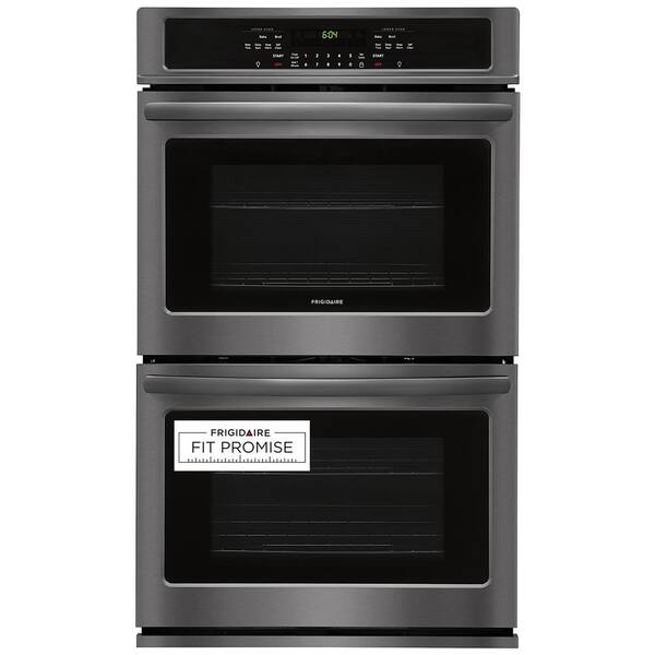 Frigidaire 30 in. Double Electric Wall Oven Self-Cleaning in Black Stainless Steel