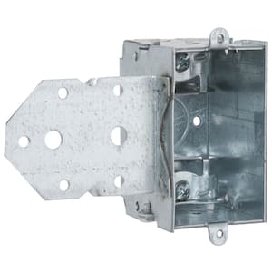 3 in. H x 2 in. W x 2-1/2 in. D Gangable Switch Box with Three 1/2 in. KO's, AC/MC/Flex Clamps, LB Bracket, 1-Pack