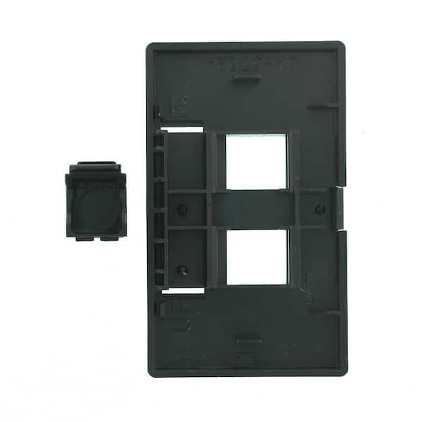 Leviton Black 1-Gang Audio/Video Wall Plate (1-Pack) 49910-HE2