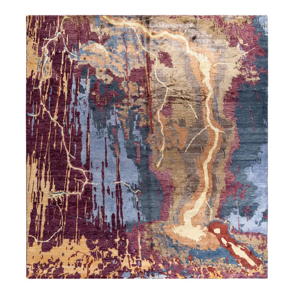 Modern-Contemporary Pink 9 X 12 Hand-Knotted Silk Wool Indoor Area Rug price history on PriceWatchPro
