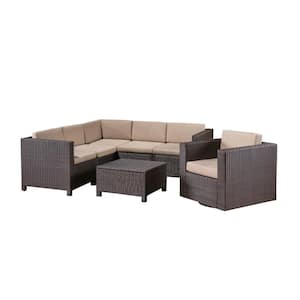 dark brown outdoor sectional