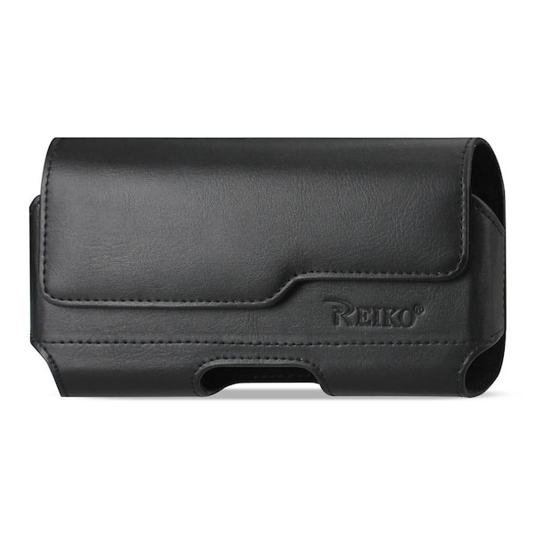 REIKO Large Horizontal Leather Holster in Black