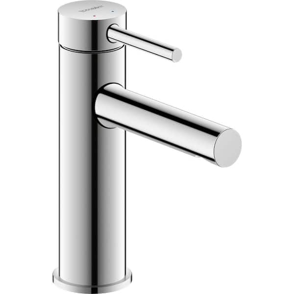 Duravit Dura Circle Single Handle Single Hole Bathroom Faucet with Drain Kit Included in Chrome