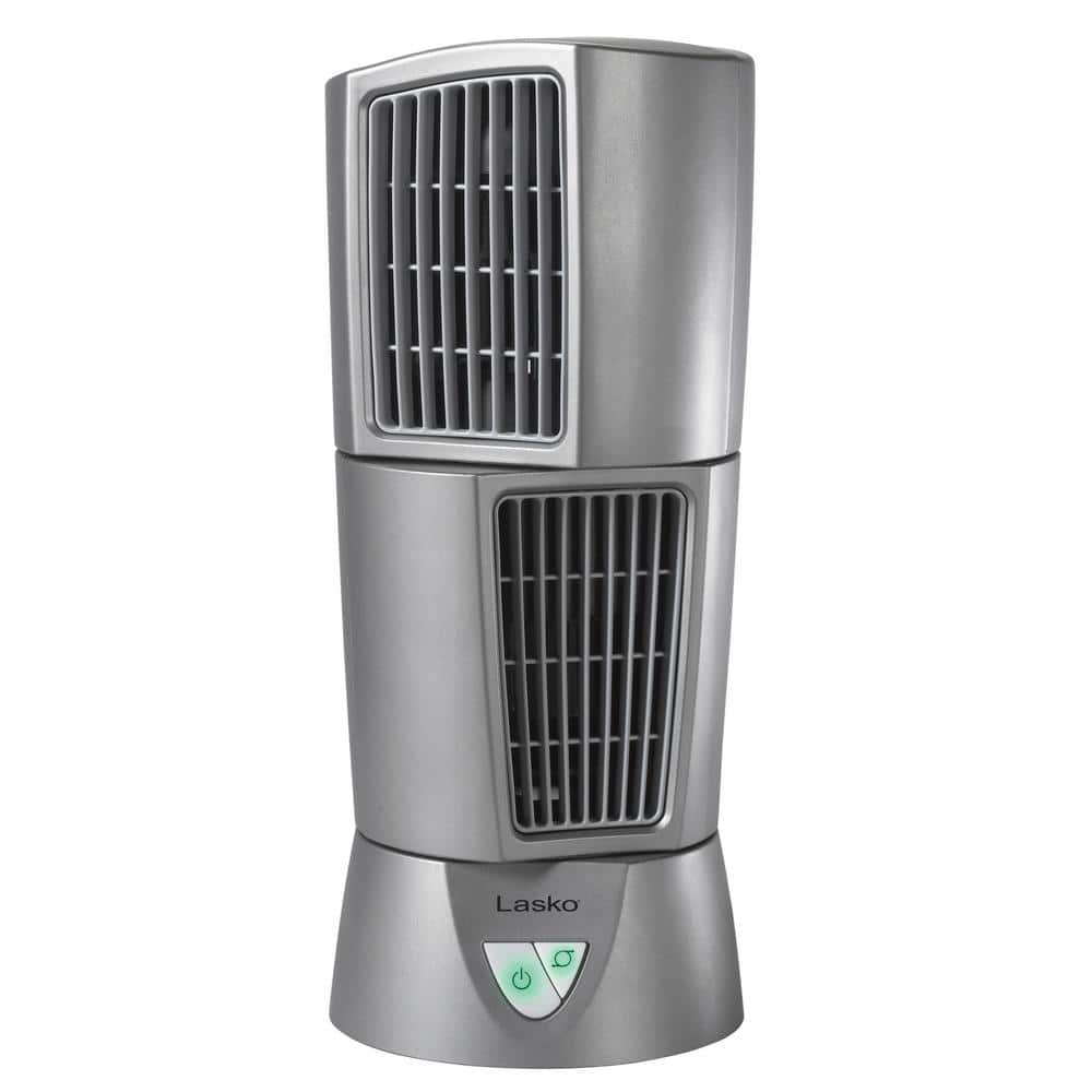 Lasko Desktop Wind Tower Fan in Platinum 4910 - The Home Depot