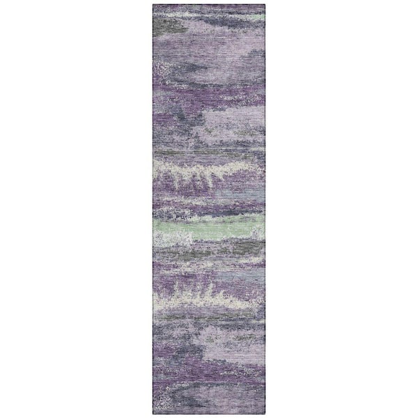 Chantille Machine Washable Indoor/Outdoor Abstract ACN942 Purple 2 ft. 3 in. x 7 ft. 6 in. Area Rug